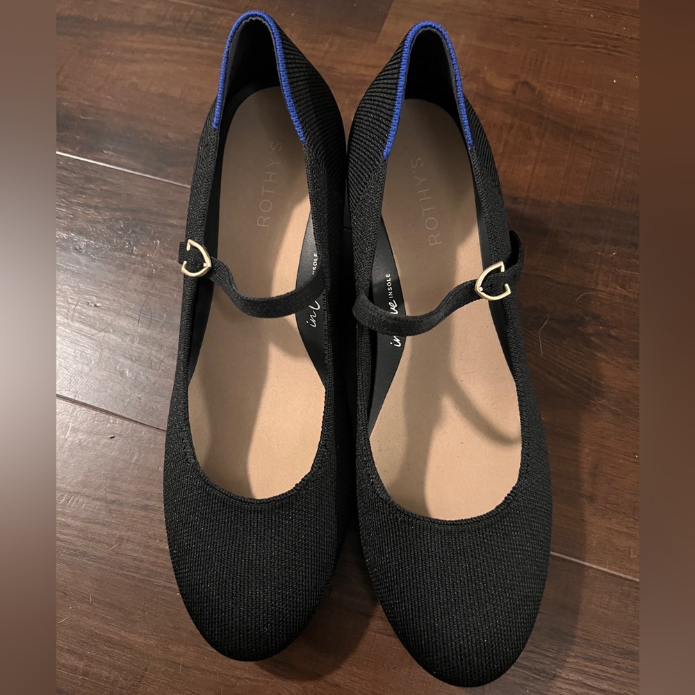 Rothy's Black Mary Jane Heel size 10.5